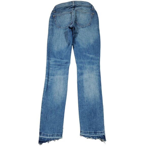 READ Madewell Maternity Side-Panel Skinny Jeans Size 24 Blue Adjustable Edition - Picture 3 of 9